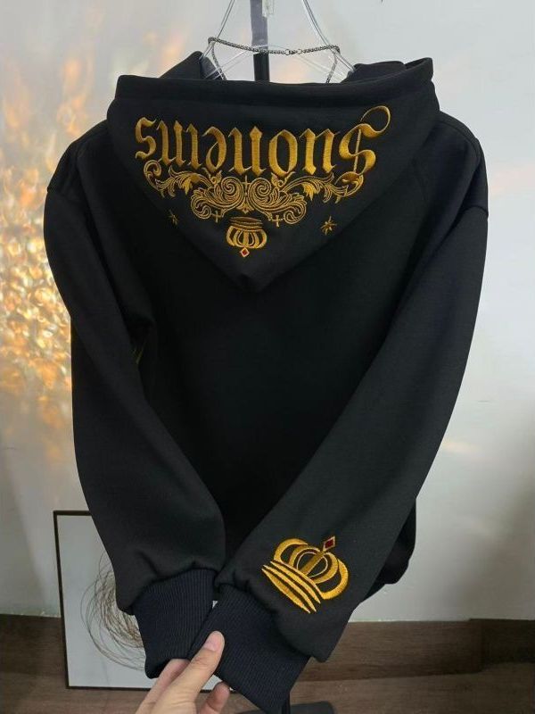 Streetwear Brand Hoodies - Retro American Embroidered Hoodie Women's Autumn