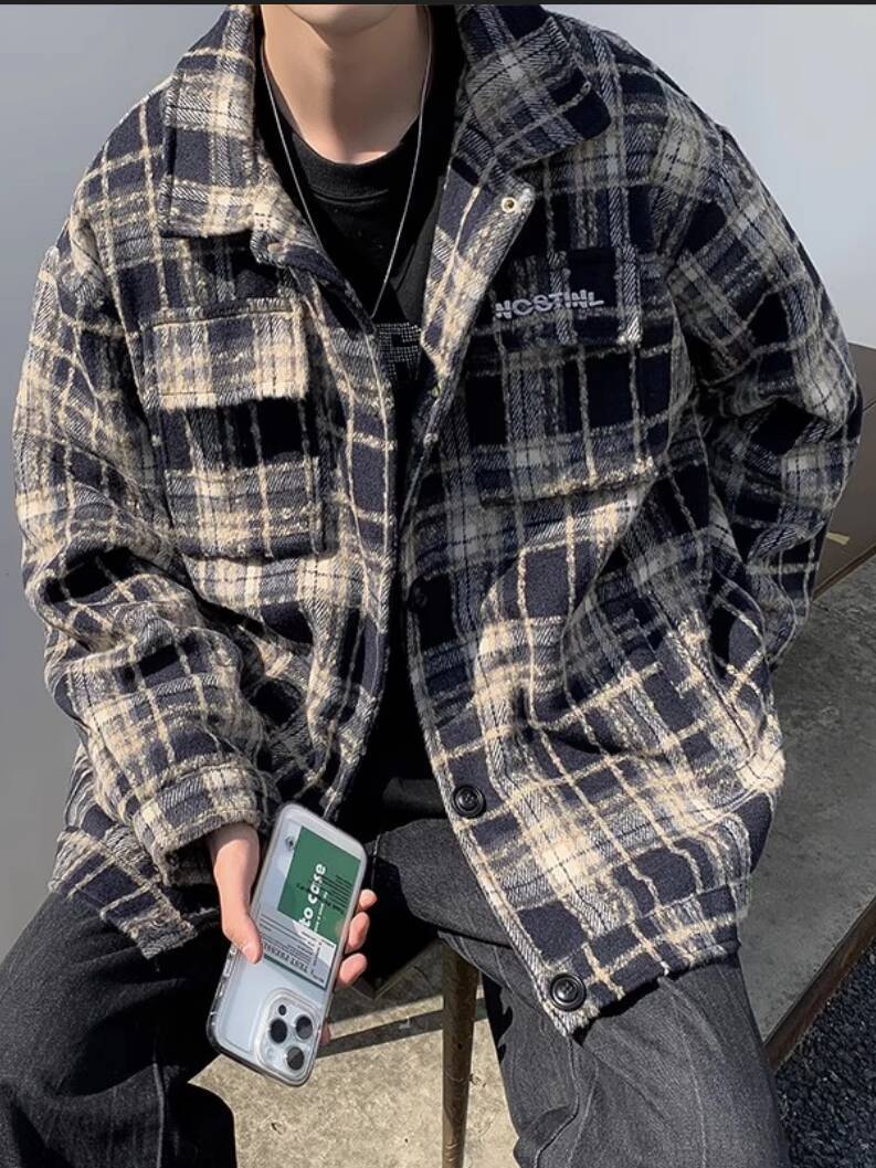 Streetwear Brand England - Men's Thick Shirts Jacket Autumn &