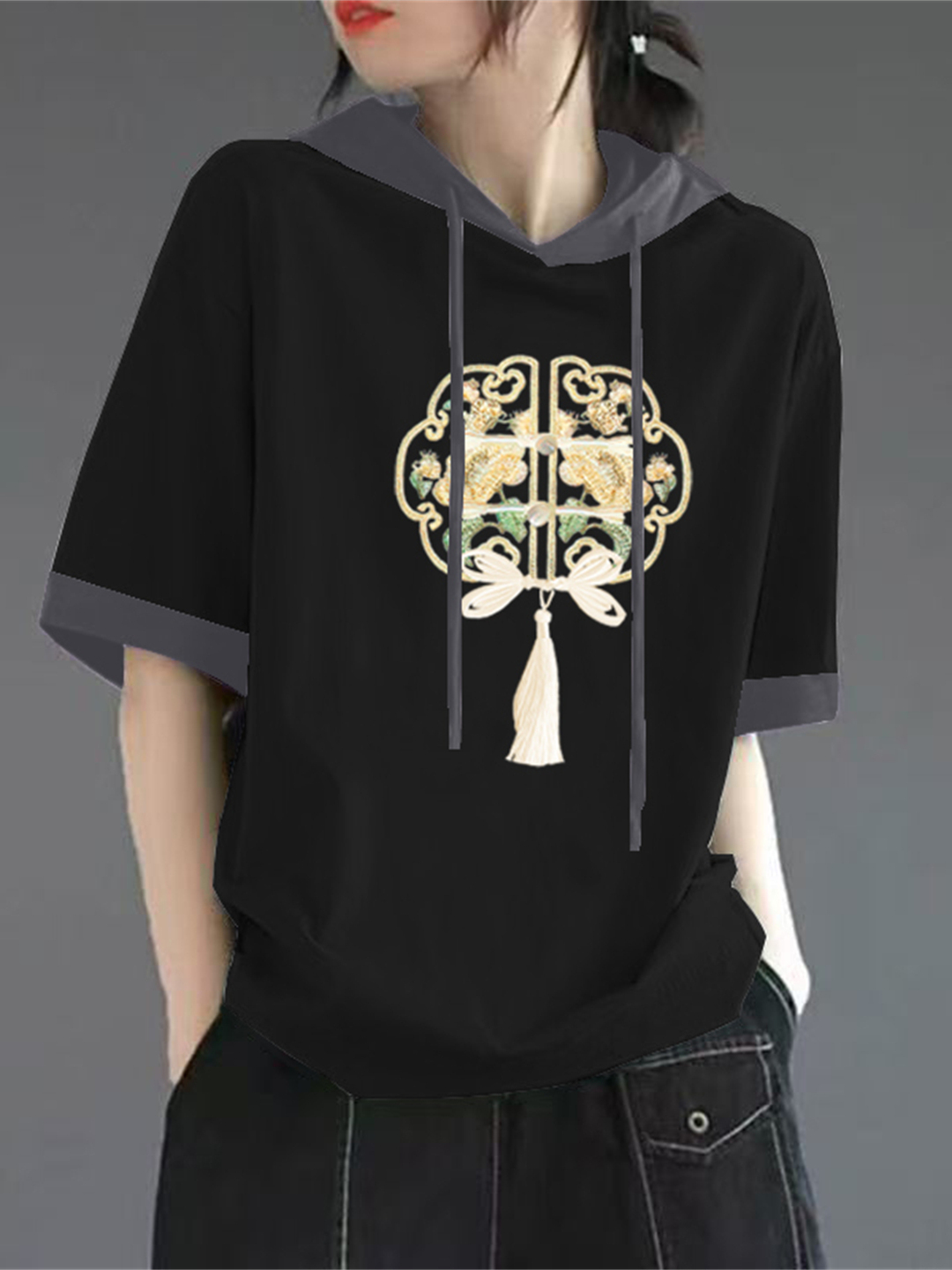 Red Pure Cotton Short Sleeve T - Streetwear Brand Hoodies 评论和价格