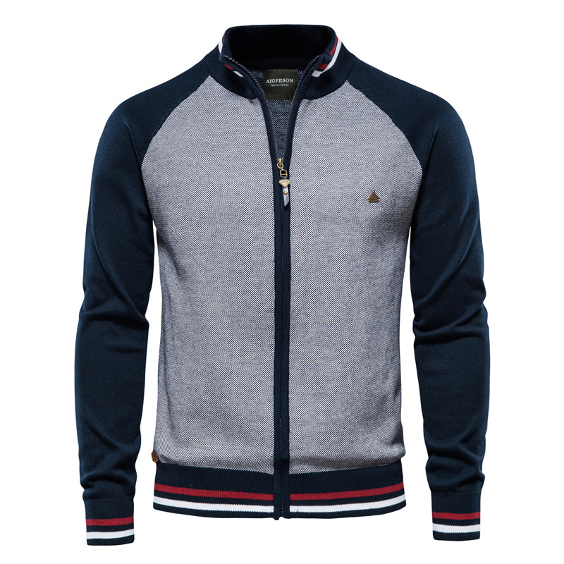 Spliced Cardigan Men Streetwea - Streetwear Brand England 评论和价格