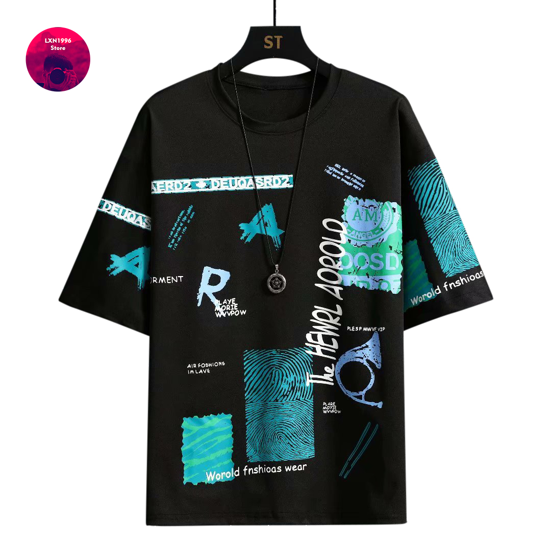 Men Harajuku Graphic Black Sum - Streetwear Brand Japan 评论和价格