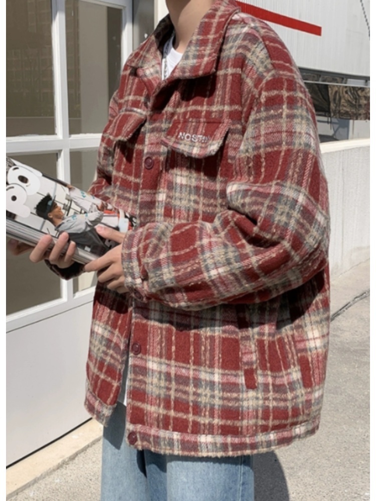 Men's Thick Shirts Jacket Autu - Streetwear Brand England 评论和价格